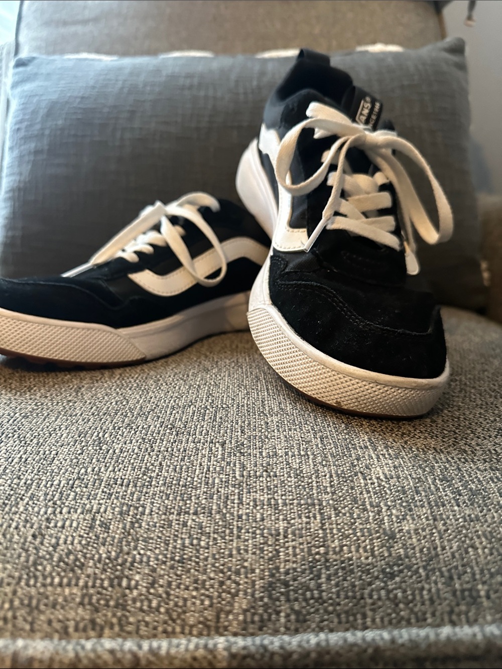 Vans Black and White Low-Top Sneakers